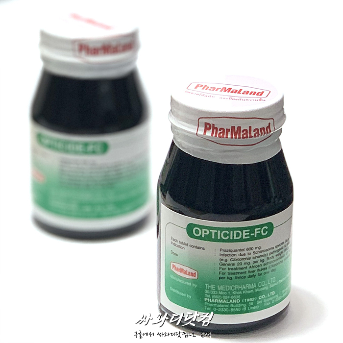 (할인★100정)디스토시드 프라지콴텔 Distoside Praziquantel 600mg