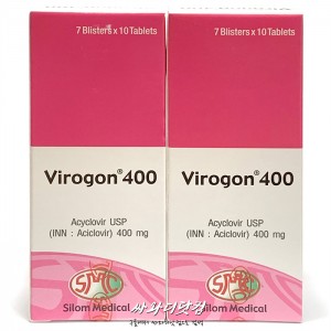(할인★1+1 140정)아시클로버정 Virogon 400mg